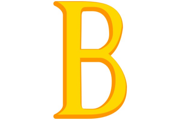 A Bright Yellow Letter 'B' in a Simple, Clean Design