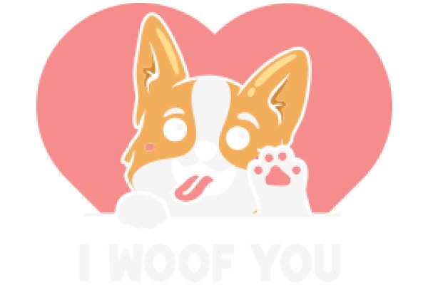 A Cute Illustration of a Puppy's Heartfelt Message