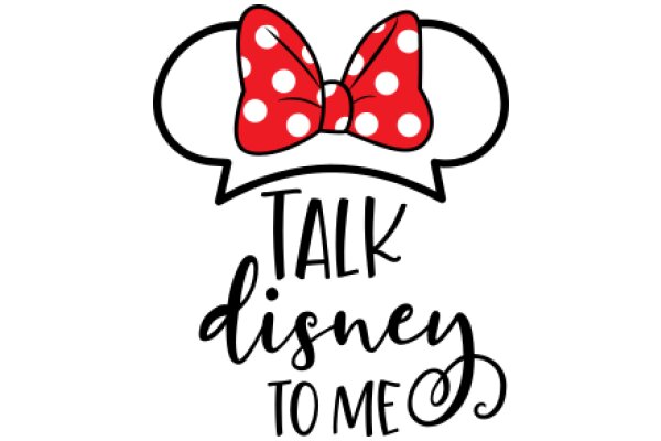 Disney-Inspired Talk Bubble with Red Polka Dot Bow