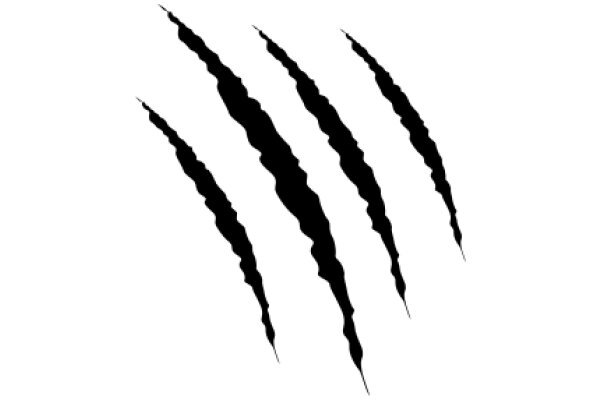 Stylized Claw Marks on a White Background