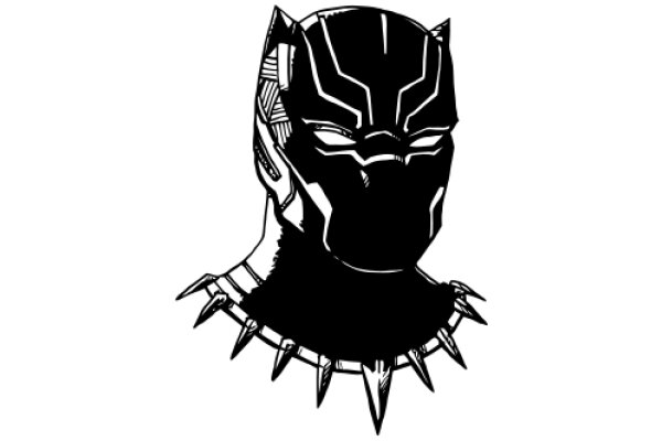 Illustration of a Masked Character with Spikes