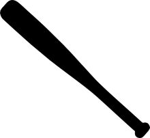 A Solid Silhouette of a Baseball Bat