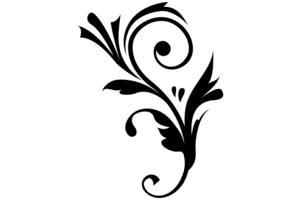 Elegant Black Swirl Design