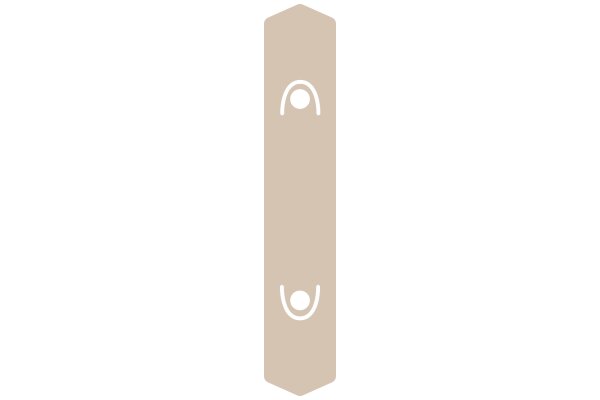 A Simple, Minimalist Design: A Beige Banner with a White Symbol