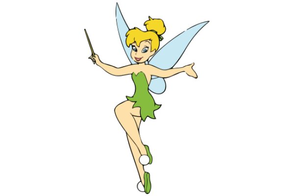 A Whimsical Encounter: The Adventure of Tinkerbell and Her Magic Wand