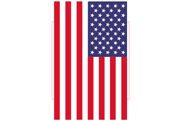 United States Flag with Stripes and Stars