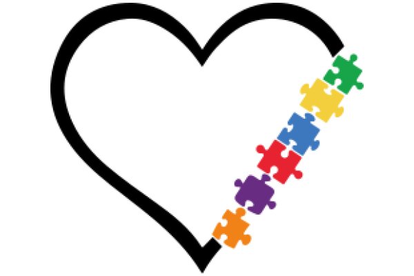 A Colorful Puzzle Heart