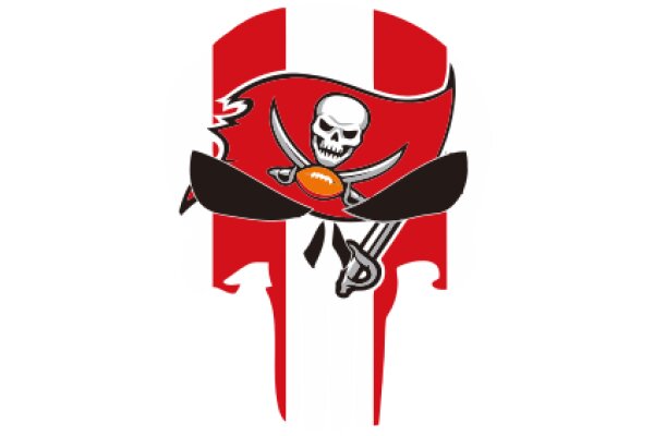 Pirate Flag with Skull and Crossbones Design