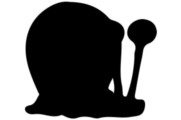 Silhouette of a Snail with a Pipe