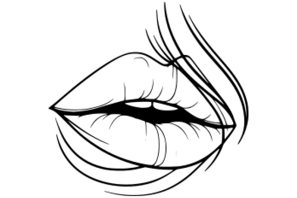 A Whimsical Illustration of a Mouth and Lips