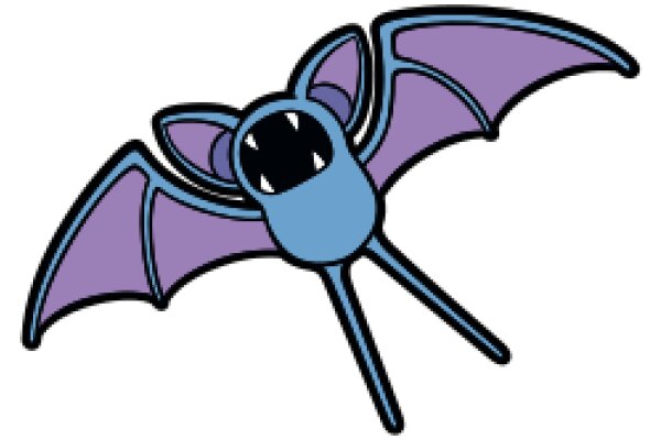 Vibrant Purple Bat with a Friendly Face