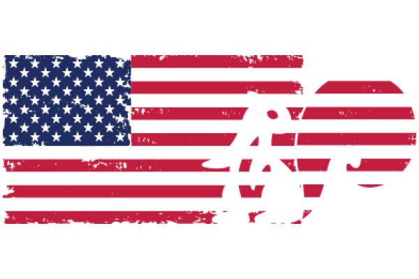 United States Flag with Distressed Typography