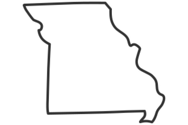 Simplistic Line Drawing of a State