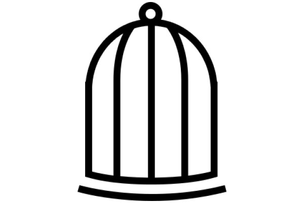 A Simple Line Drawing of a Birdcage