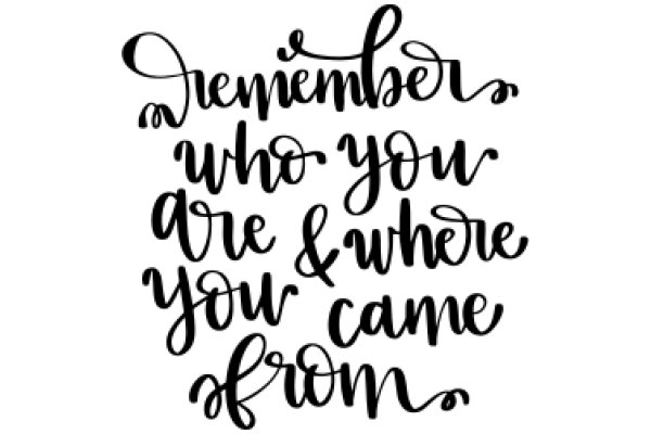 Inspirational Quote Art: Remember Who You Are & Where You Came From