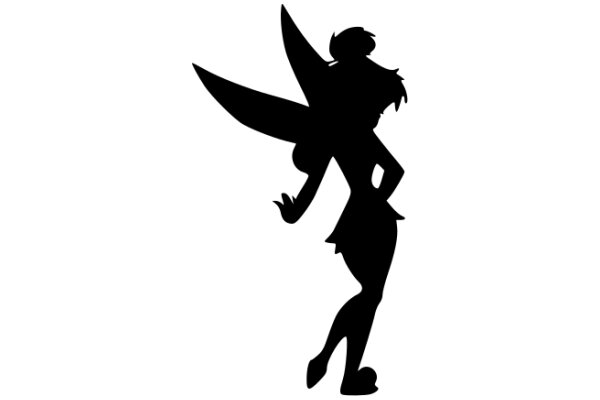 Silhouette of a Fantasy Character: A Winged Heroine