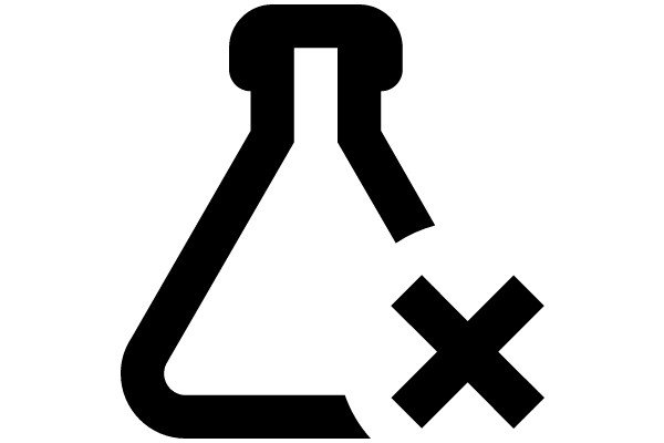 A Simple Icon of a Flask with a Cross