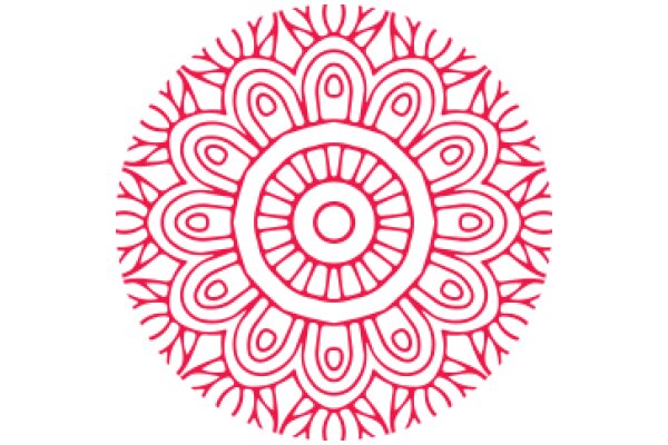 Vibrant Red Mandala Design