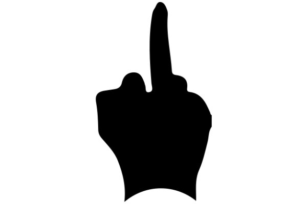 A Silhouette of a Middle Finger