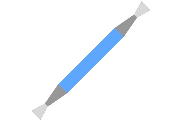 A Stylized Blue and Gray Cone-Shaped Object