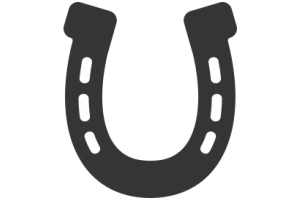 A Solid Black Horse Shoe Icon