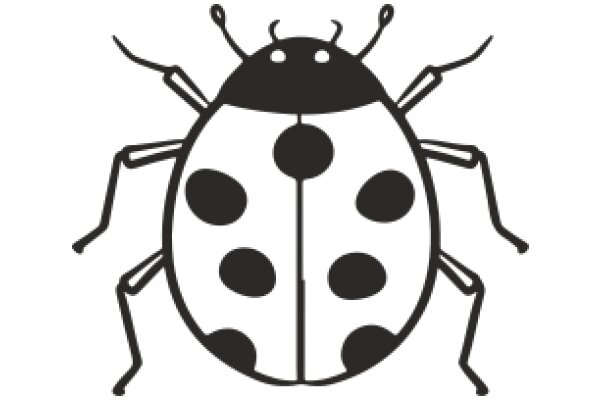 A Simple Line Drawing of a Ladybug