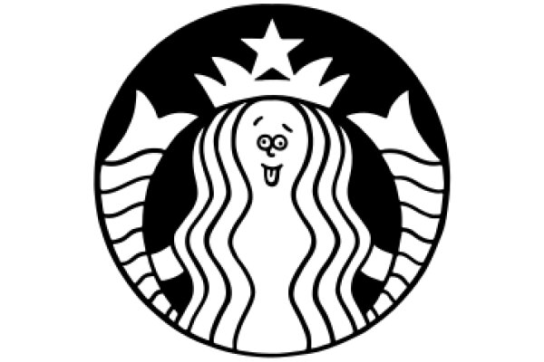 Stylized Starbucks Logo with a Playful Twist