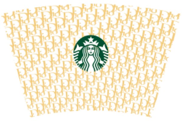 Starbucks Logo on a Patterned Background