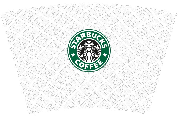 Starbucks Coffee Logo on a Patterned Background