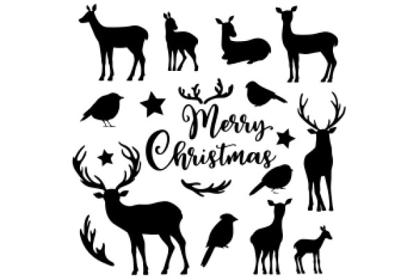 Merry Christmas: A Silhouette Collection of Festive Animals and Symbols