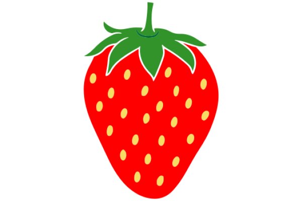 Vibrant Red Strawberry with a Green Leaf