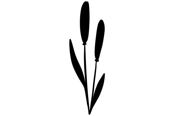 Silhouette of a Plant: A Simple yet Elegant Artwork