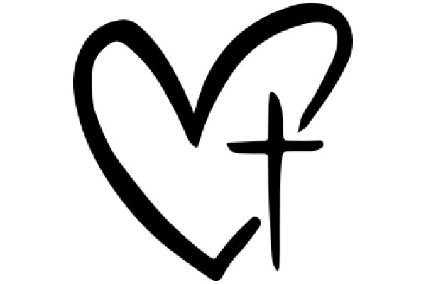 Simplistic Logo: A Heart and Cross Design