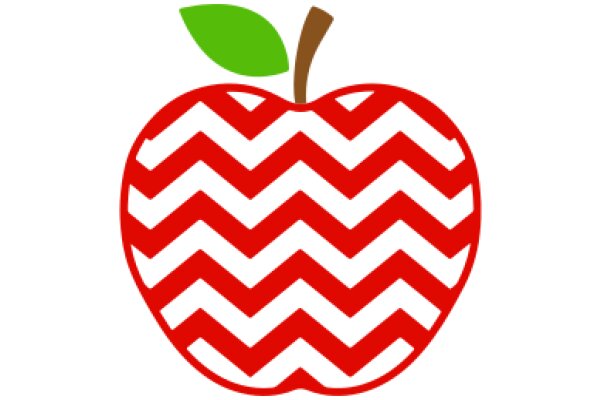 Vibrant Apple with Chevron Pattern