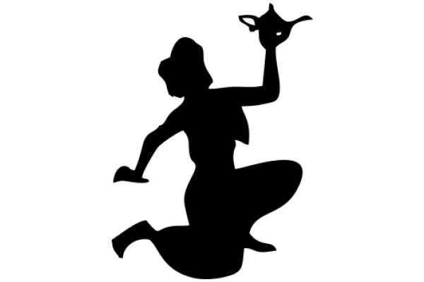 Silhouette of a Figure Holding a Hat