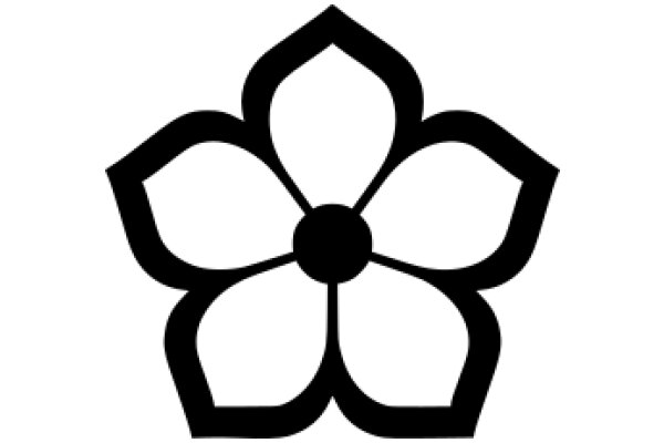 Stylized Black Flower Design