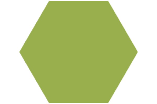 Vibrant Geometric Art: A Close-up View of a Lime Green Hexagon