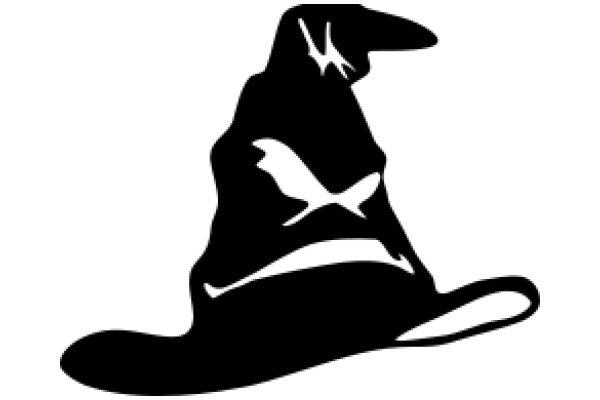 Silhouette of a Wizard's Hat with a Bird Emblem