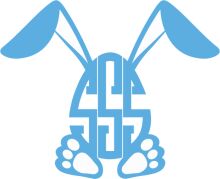 Stylized Blue Bunny Logo