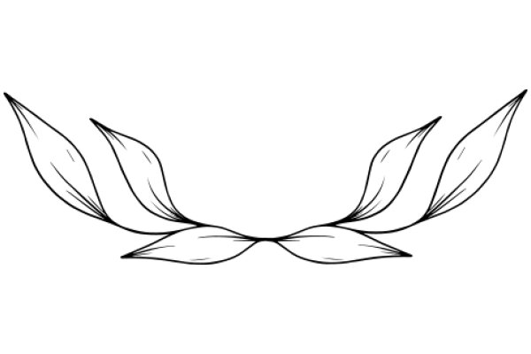 Stylized Artwork of a Flower with Curved Petals