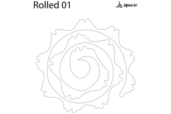 La Square Rolled 01: A Simple yet Detailed Line Art