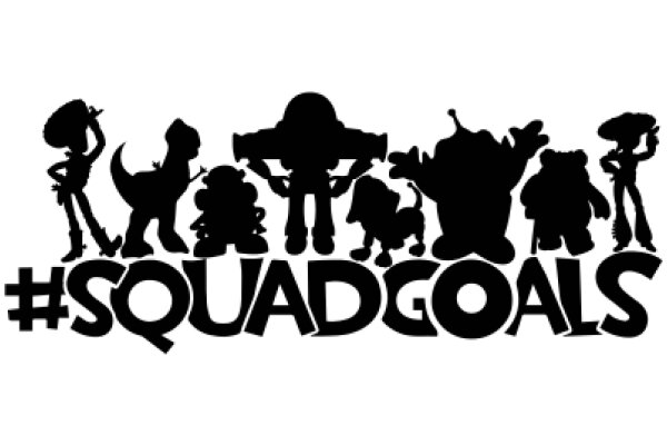 Squad Goals: A Silhouette Tribute to the Iconic Characters of the 90s