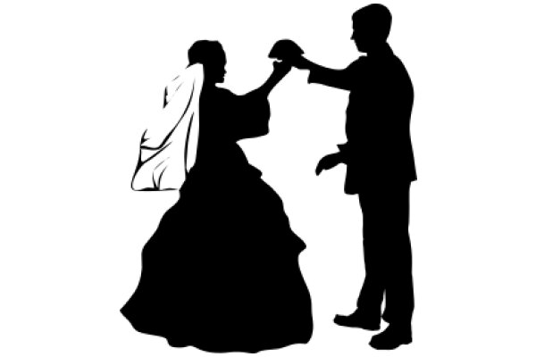 A Silhouette of a Couple Sharing a Moment