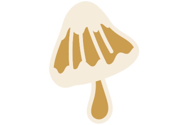 A Whimsical Illustration of a Mushroom with a Droplet of Honey