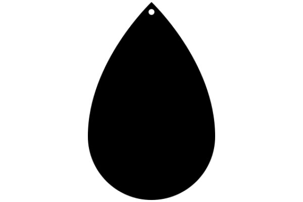 A Solid Black Silhouette of a Drop Shape