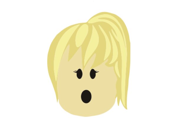 A Pixelated Portrait of a Blonde Character with a Surprised Expression