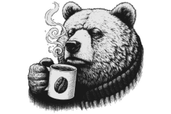 A Whimsical Bear's Coffee Break