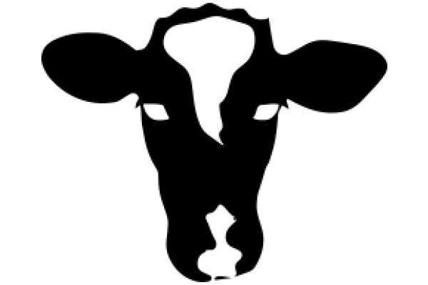 Silhouette of a Cow's Head