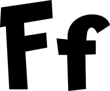 A Graphic Design of the Letter 'F' in