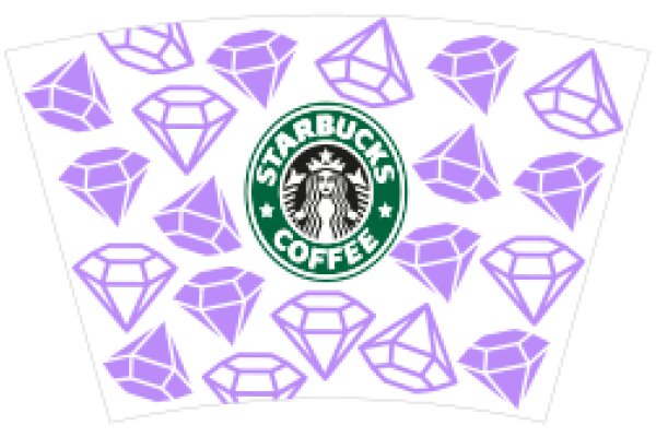 Starbucks Coffee Advertisement with Purple Diamond Pattern